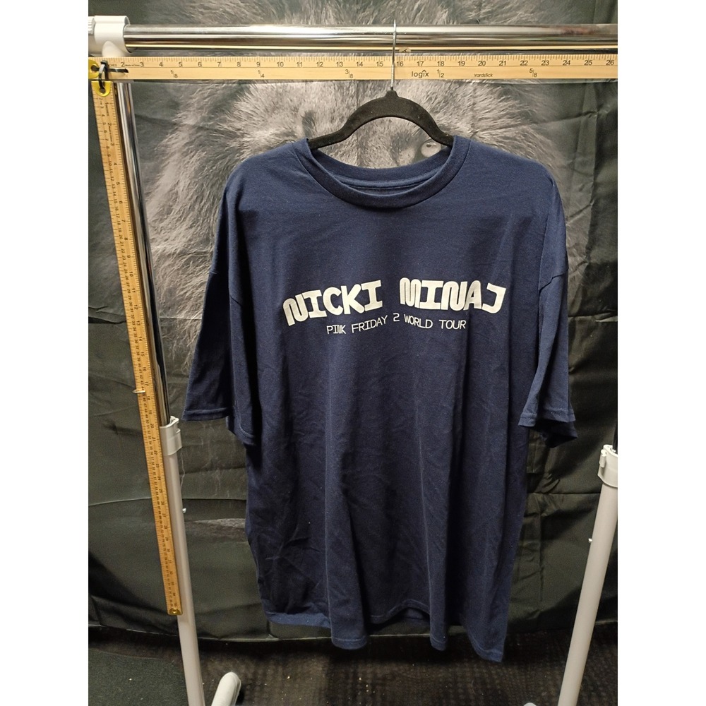Nicki Minaj Pink Friday 2 World Tour T-Shirt Navy Blue XXL Rigger Graphic Tee